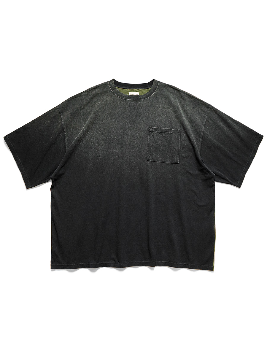 Tシャツ/カットソー(半袖/袖なし)Kapital kountry 天竺　2TONE BIG T（BONE）BK