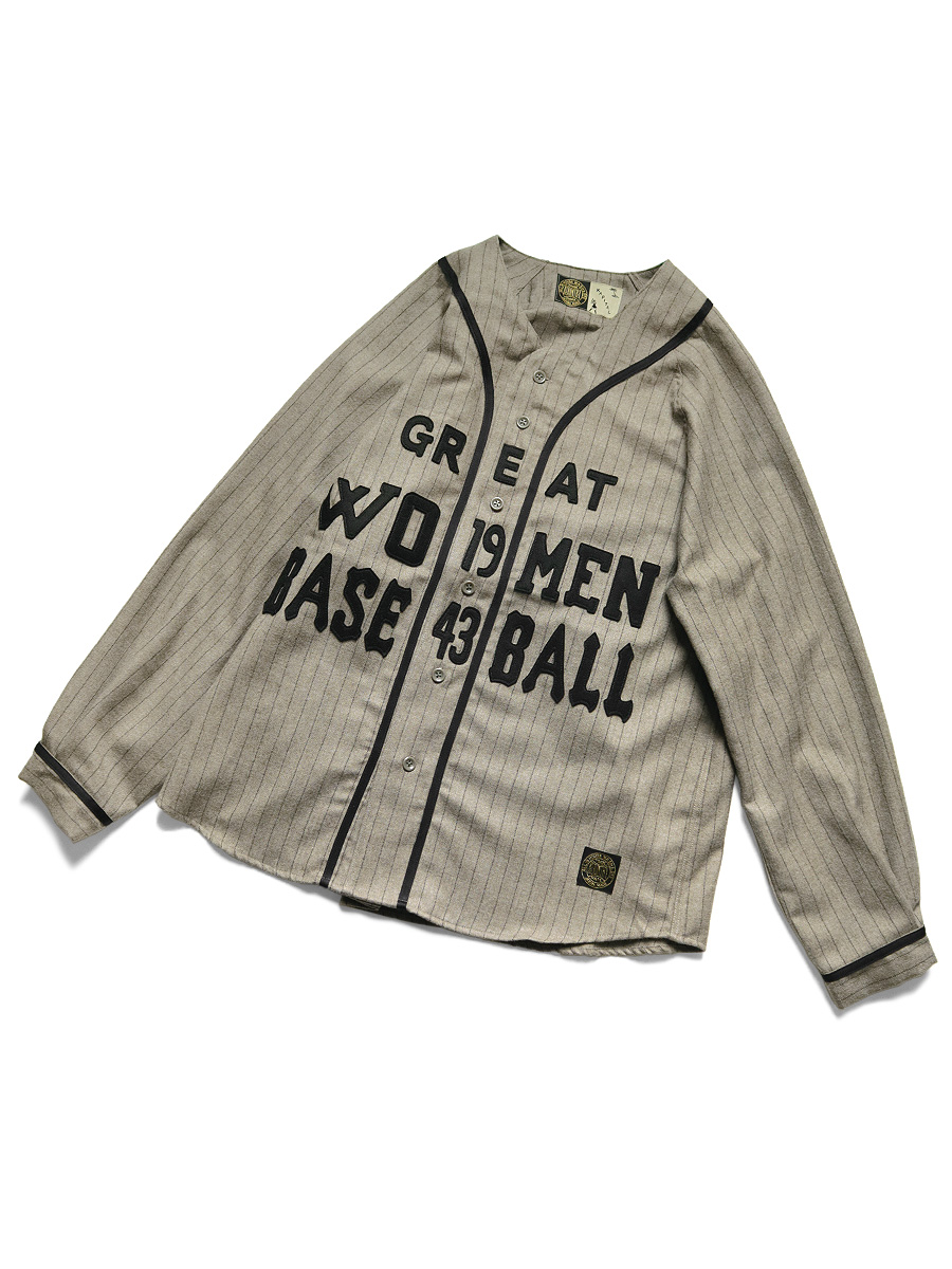 サイズ3KAPITAL ウールストライプ ベースボールロングスリーブシャツ