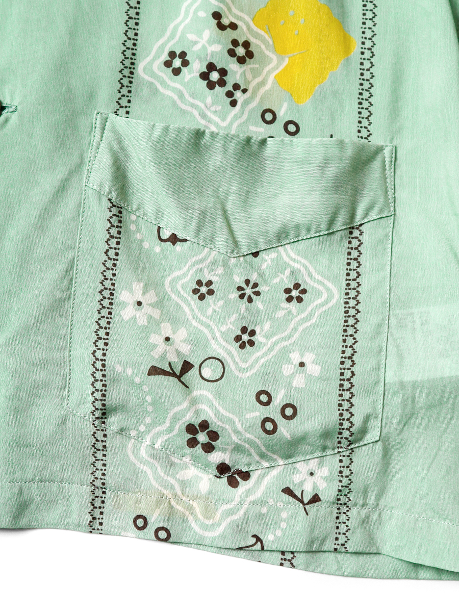 シルクレーヨン PECKISH RAINBOWY柄 ラングルカラーキューバシャツ（半袖）L`s | KAPITAL