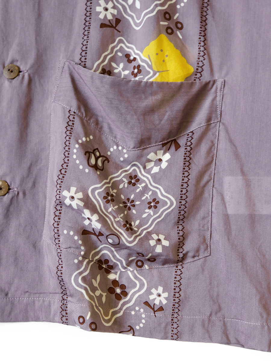 シルクレーヨン PECKISH RAINBOWY柄 ラングルカラーキューバシャツ（半袖） | KAPITAL