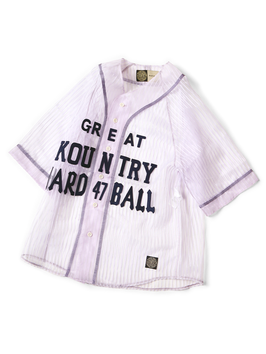 シアーストライプ GREAT KOUNTRY ベースボールシャツ | KAPITAL